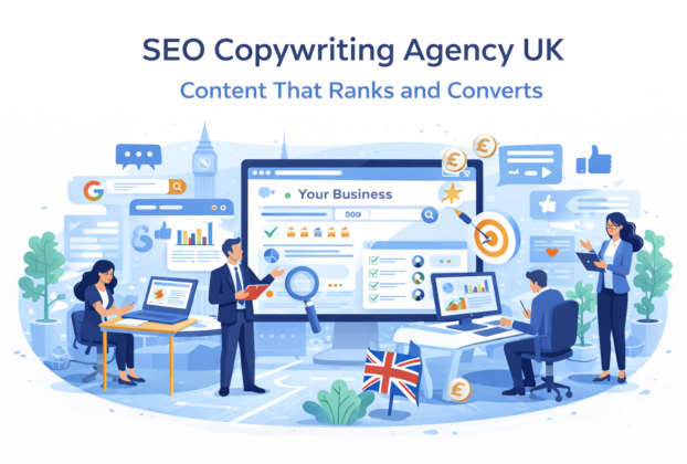 SEO copywriting agency UK team creating content that ranks and converts for British businesses