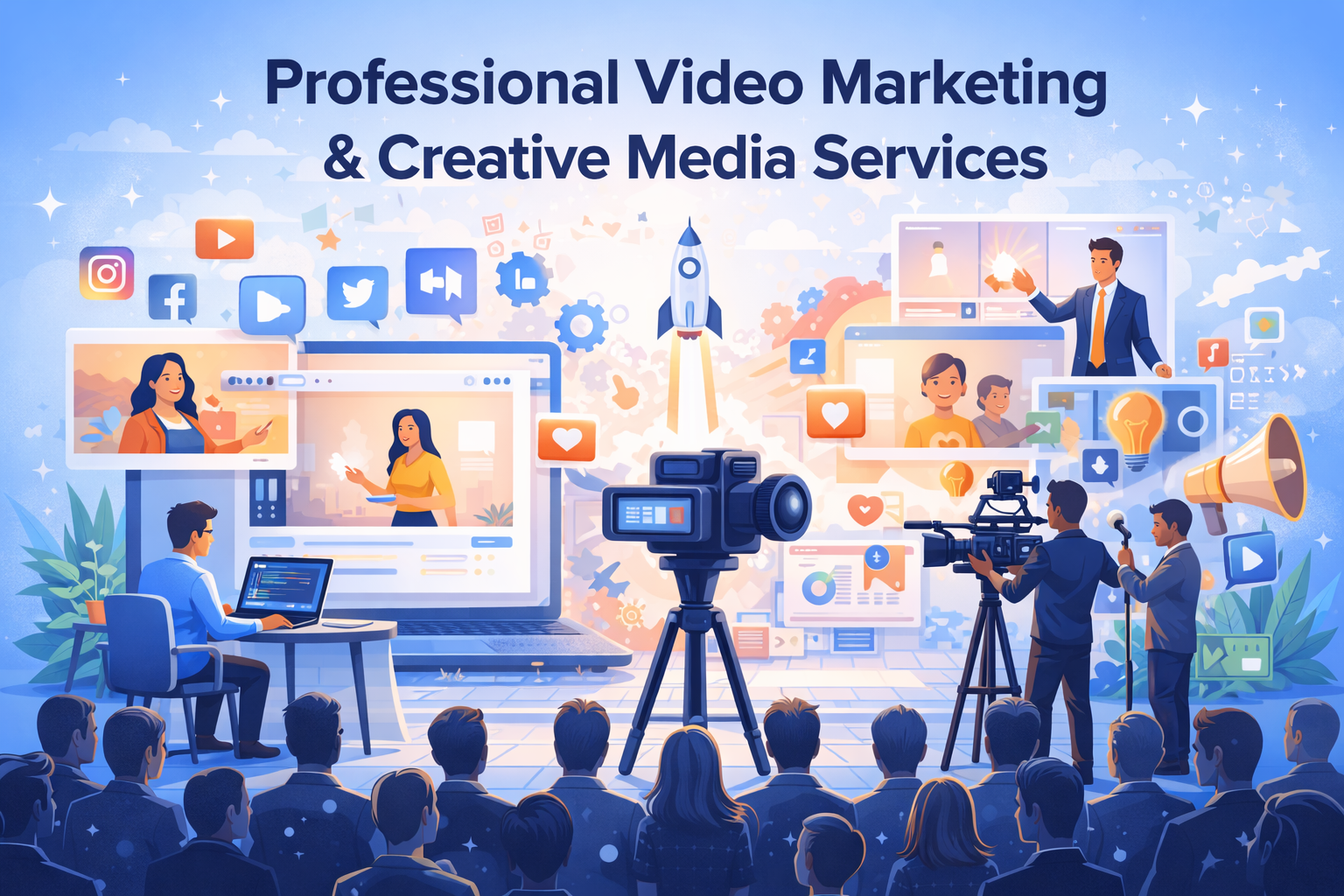 Professional video marketing and creative media production in action