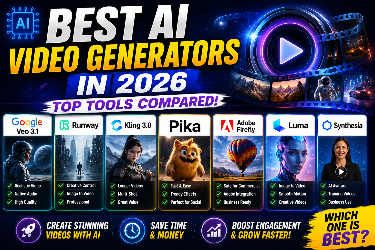 Best AI Video Generators in 2026: Top Tools Compared