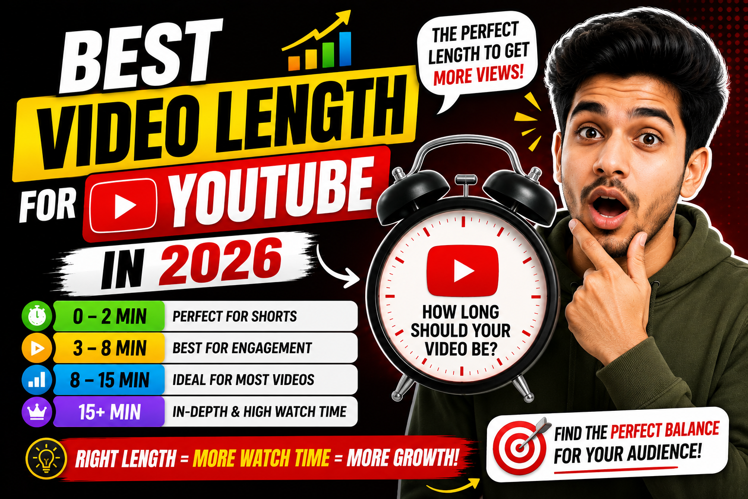 Best Video Length for YouTube in 2026: How Long Should Your Videos Be?