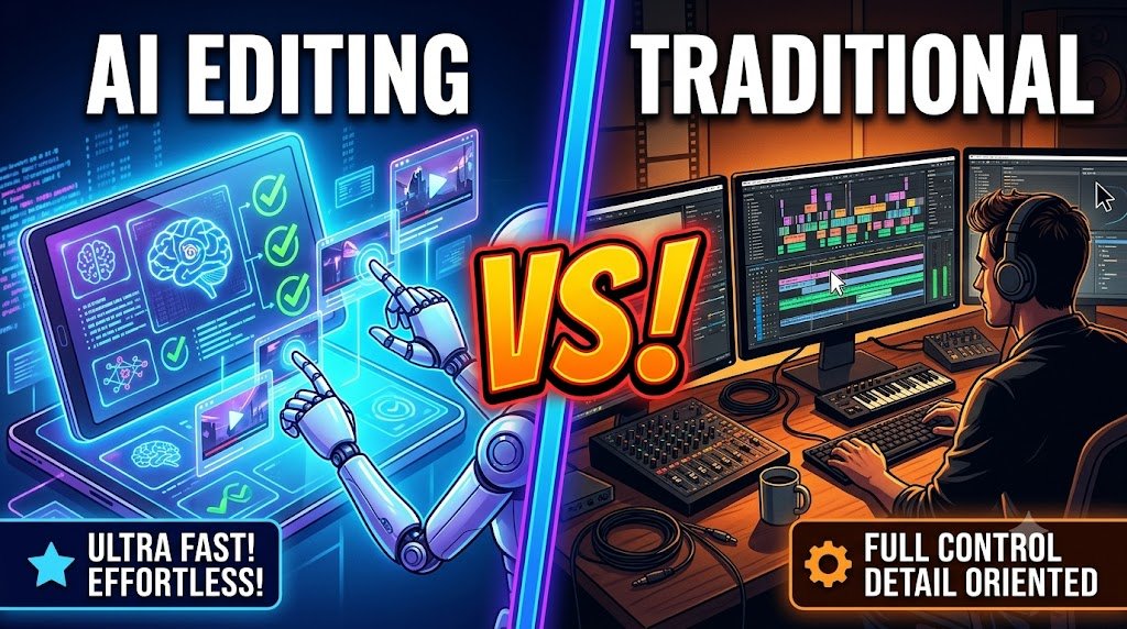 AI Video Editing vs Traditional Video Editing: Which Is Better in 2026?