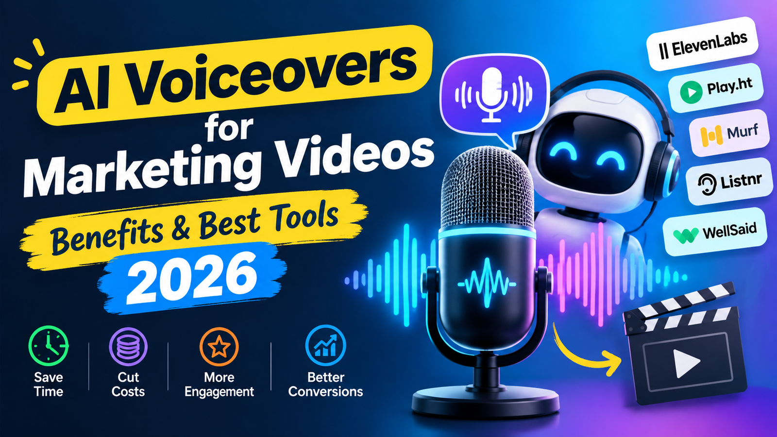 AI Voiceovers for Marketing Videos: Benefits & Best Tools 2026